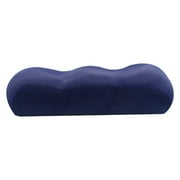 Bolster Pillow for Legs, Knees, Lower Back Memory Foam Half Moon Pillow Semi Roll Pillow Great as under Knee Pillow, Leg Rest Pillow, Lumbar Pillow - Blue